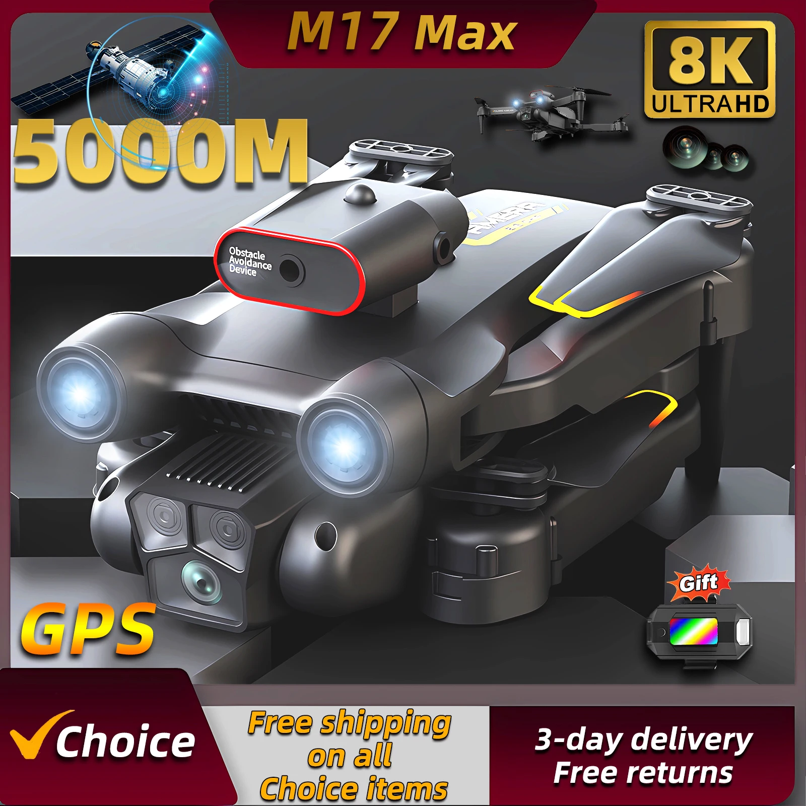 새로운 M17 Max 드론 8K 전문가용 광학 흐름 드 - Drone Multispectral 리뷰 및 가격